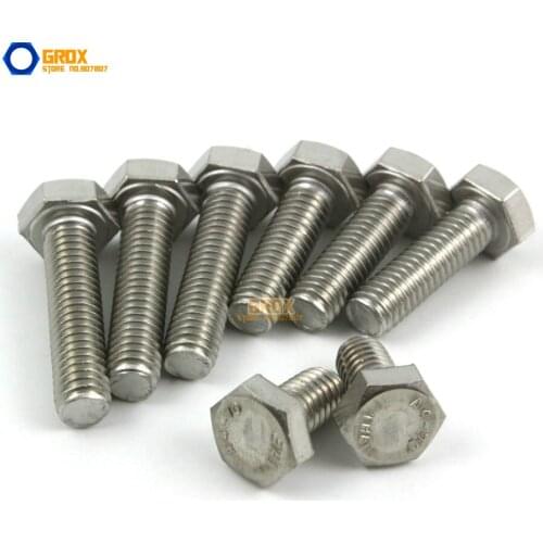 M6 316 Stainless Steel Hexagon Head Bolt Set Screw Marine Grade