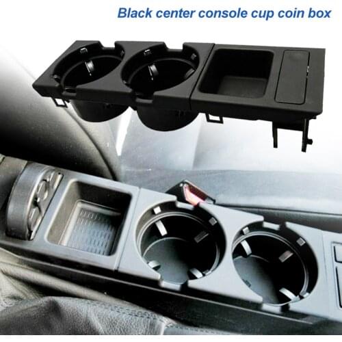 Black Style Car Center Console Cup Holder Coin Holder Storing Box Interior accessories For BMW E46 323i 325i 328i