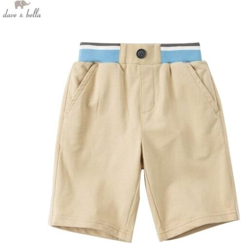 DKH17009 dave bella summer 5Y-13Y kids boys fashion casual soild pockets pants children boutique casual full-length pants