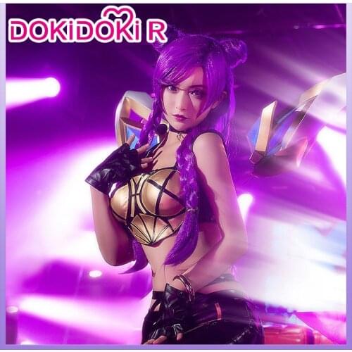 DokiDoki-R Game LOL KDA Cosplay Kaisa Costume Women LOL KDA Kaisa Cosplay K/DA Costume Halloween