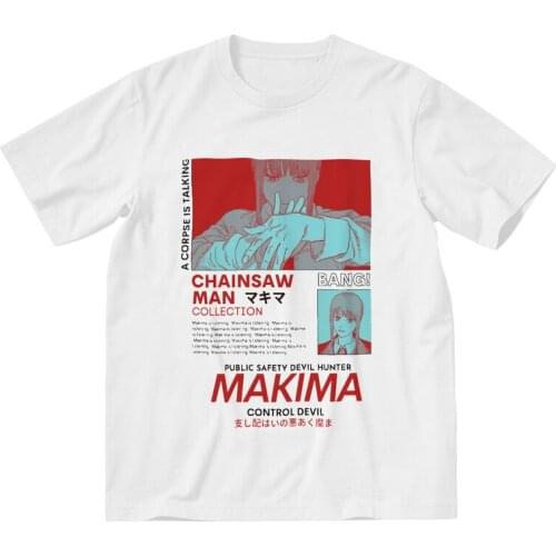 Chainsaw Man Warrior Denji T-Shirts Men Novelty T Shirt Short Sleeve Vaporwave Aesthetic Anime Manga Tshirt Cotton Tee Tops Gift