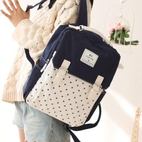 Women Canvas Backpack School bag For Girl Ladies Teenagers Casual Travel bags Schoolbag Backpack