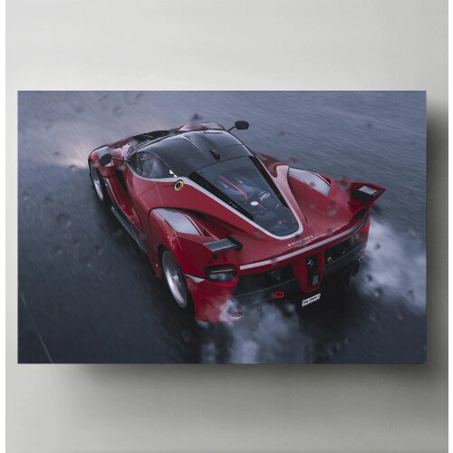Canvas Paintings Super Sportscar Ferraris FXX-K Red Racing Vehicle Posters Modern Wall Art Picture Prints for Living Room Decor