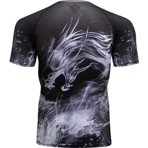 MMA Design New shorts sleeve Rash Guard Training BJJ Fightwear Compression shirt Sublimated Digital Print Rashguard
