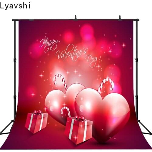 Lyavshi photography backdrop love pink Valentines Day hearts backgrounds Customized Photography Backdrops For Photo Studio