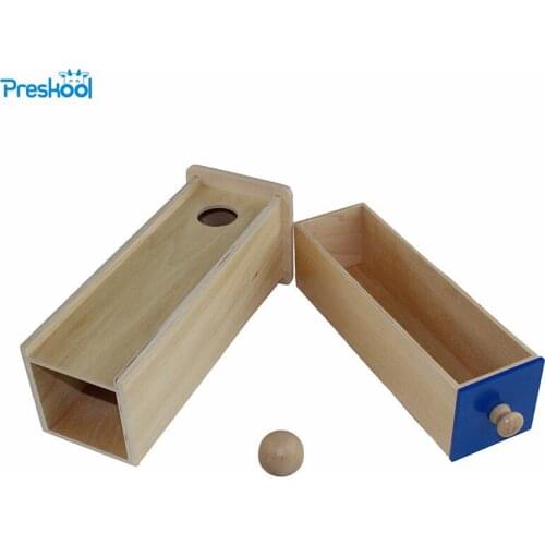 Montessori Infant Toy Baby Wood Ball Rectangular Drawer Learning Educational Preschool Training Brinquedos Juguets 24 months
