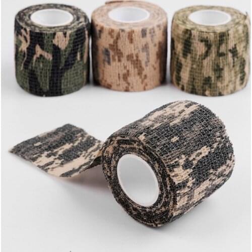 Multi-functional Camo Tape Non-woven Outdoor Self-adhesive Camouflage Wrap Hunting Cycling Waterproof Non-Slip Camo Stealth Tape