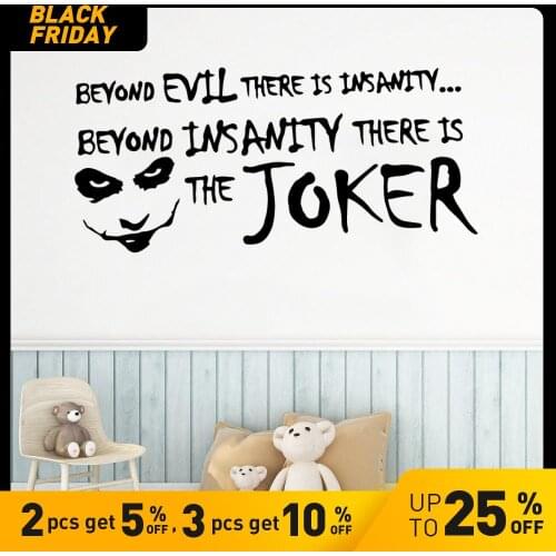 European-Style Wall Sticker Joker Quote Wall Art Decal For Living Room Art Stickers Children Room Art Decals Poster