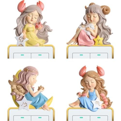 Resin Switch Stickers Cartoon Socket Decor Home Decoration Accessories Wall Stickers Fairy Tale Creative 3d Stereo Stickers
