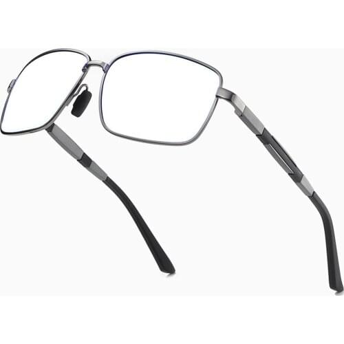 Al-mg Alloy Rectangle Oversized Men Reading Glasses +0.75 +1 +1.25 +1.5 +1.75 +2 +2.25 +2.5 +2.75 +3 +3.25 +3.5 +3.75 +4 To +6