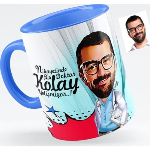 Personalized Mr Doctor Caricature Of Blue Mug cup-5 Mug Personalized Design Souvenir Reliable Quality Reasonable cost