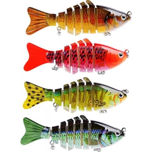 10cm 15g 7 Segments Fishing Wobblers Swimbait Crankbait Fishing Lure Bait with 6# Hooks 4 Colors Optional