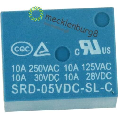 5Pcs 1 Channel 5V Relay Module Mini DC Coil Power One-Channel Relay SRD-5VDC-SL-C For SCM Home Appliance Control