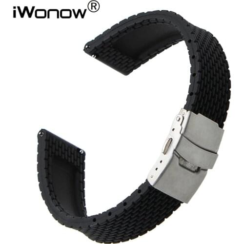 Quick Release Silicone Rubber Watch Band Wrist Strap for Citizen Seiko Casio Hamilton 17mm 18mm 19mm 20mm 21mm 22mm 23mm 24mm