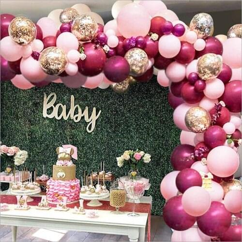 124pcs/set Pastel Wedding Garland Latex Balloons Air Globos Birthday Party Wedding Arch Kit bride to Baby Shower Decor