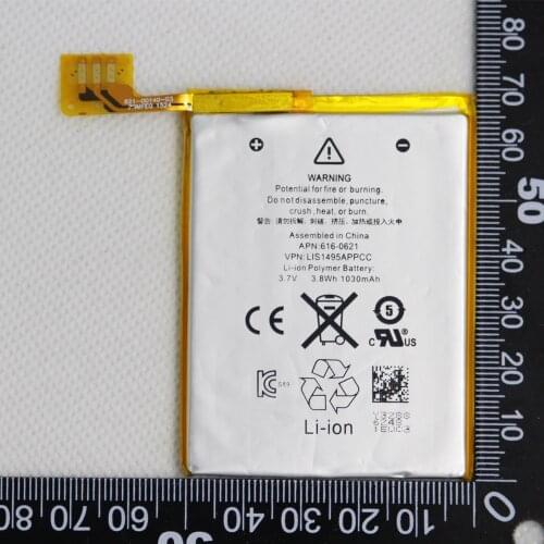 2pcs/lot 1030mAh 616-0621 / LIS1495APPCC Replacement Li-ion battery For ipod Touch 5 5g Generation Batteries