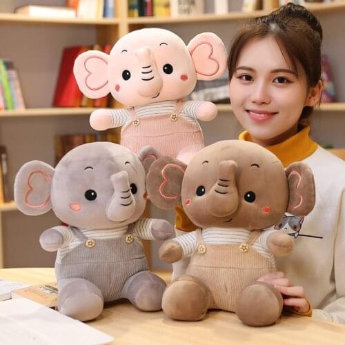 23cm-55cm Kawaii Elephant Plush Animal Toys Kids Soft Stuffed Elephant Doll Baby Appease Toys Home Decor Children Birthday Gifts