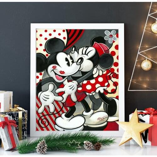 Disney Diamond Painting Cartoon Embroidery Children Mouse Couple 5D DIY Cross Stitch Kits Mosaic Full Square Round Home Decor