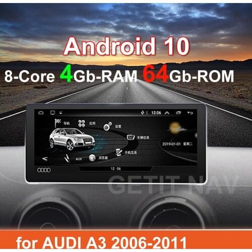 10.25‘’Android 10 CARPLAY Car Multimedia Radio Pantalla Stereo Player Auto GPS Navigation for Audi A3 2013-2016 NO DVD NO DIN