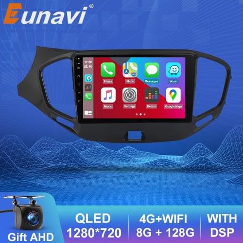 Eunavi 2 Din Android 11 Car Multimedia Video Player For LADA Vesta Cross Sport 2015 - 2018 Car Radio DVD GPS Navigation 1280*720