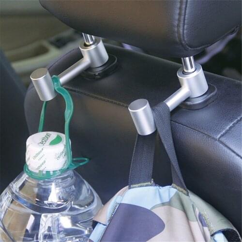 Car Styling Storage Hanger Seat Organizer Aluminum Alloy Car Hooks Hangers Holder for Bag Handbag Purse Car Accessories 2019 New