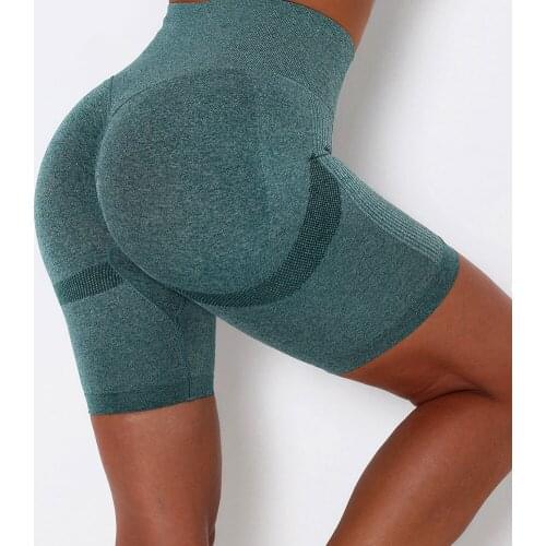 Seamless Sports Shorts For Women Hip Push Up Short Leggings High Waist Gym Yoga Shorts Tummy Control Workout Fitness Shorts
