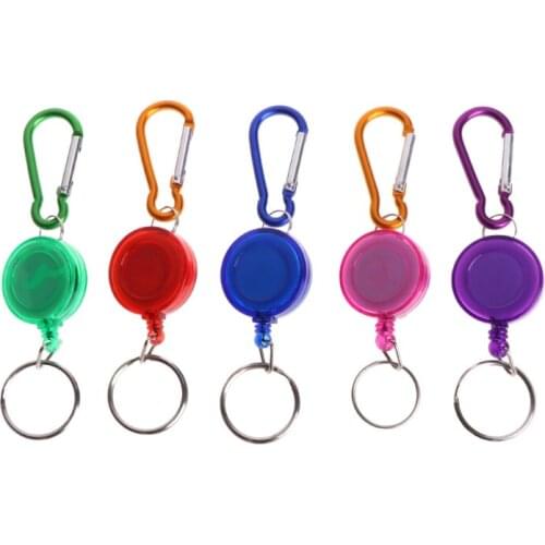 Fly Fishing Tool Zinger Retractor Retractable Reel Holder Key Chain Nylon Cord U2JB