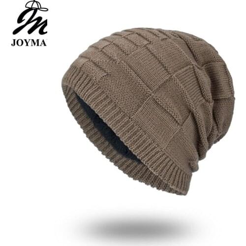 Joymay 2018 Brand New Winter Autumn Beanies Hat Unisex Warm Soft Skull Knitting Cap Hats Star Caps For Men Women WM066