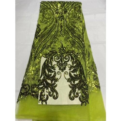 High quality sequins 6BZL-20.61928 Nigerian fabric with sequins new African embroidered lace fabric for party dress