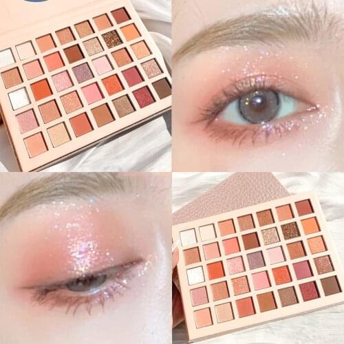 35 Colors Matte Glitter Eyeshadow Palettes Shimmer Pigment Long Lasting Eye Shadow Sequin Powder Makeup Pallete Cosmetic