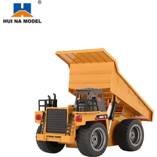 HUINA 1540 1/18 2.4G 6CH Alloy Version 360 Degree Rotation RC Dump Truck Construction Engineering Vehicle Kid RC Model Toy