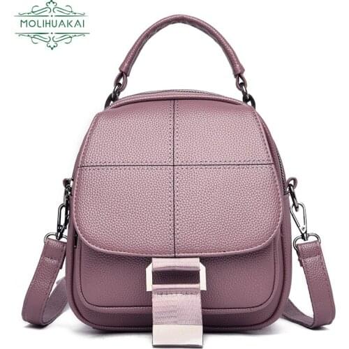 MoLiHuaKai2021 New Multifunctional PU Leather Quality Classic One-shoulder Large-capacity Fashion Casual Lady Messenger Bag