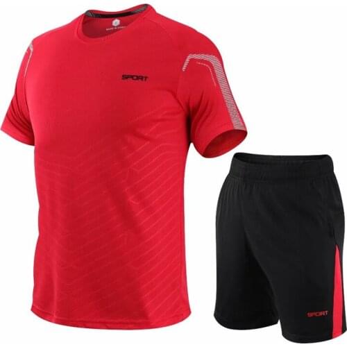 2021 Men Running Sets Sports shirt shorts Jogging Sportswear Boys Football Training Uniforms Soccer Jerseys Tracksuit