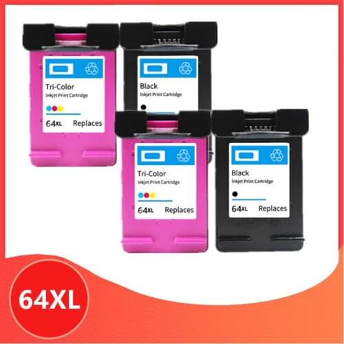 4Pack For HP64 Compatible Ink Cartridge Replacement For HP 64 xl 64xl Envy 7800 7820 7158 7164 7855 7864 6252 6255 Printer