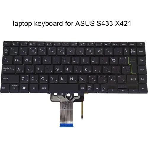 New Backlit keyboards for ASUS vivobook S14 S433 X421 JP Japan black sliver laptops Replacement keyboard 0KNB0 282BJP00 282AJP00