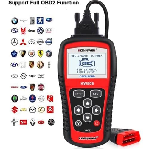 Professional OBD2 Scanner KW808 Mechanic OBDII Diagnostic Code Reader Scanner Check Engine Light Tools Anto Scanner for All cars