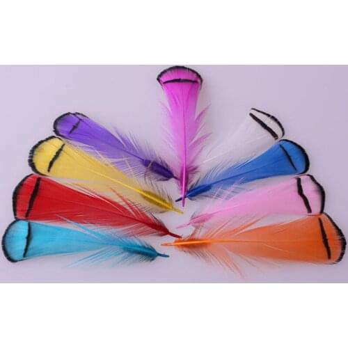 Feathers! Plume! 30Pcs/Lot 5-9CM Lady Amherst Pheasant Tippet Feathers for facinators earrings fly tying,9 Colours Available