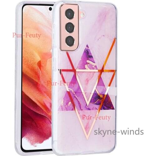 For Samsung Galaxy S21 FE Plus Ultra plating case fashion lightweight anti-fall cover coque fundas for SM S21FE S21Plus S21Ultra