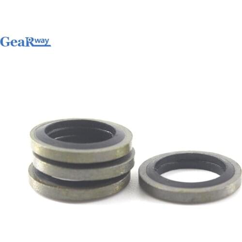 6/8/10/12/14/16/18/20/22/24mm Bonded Washer Gasket Metal Rubber Oil Resistance Combined Washer Seal Ring