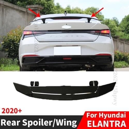 Roof Rear Spoiler Wing Air Deflector Decoration Tuning Splitter Diffuser Styling Body Kit For Hyundai Elantra 2020 2021 2020