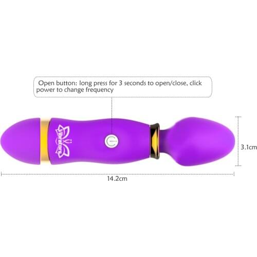 12 Frequency Magic Wand Vibrator Clitoris Stimulator Vibration Female Masturbation G-Spot Vagina Massage AV Stick Woman Sex Toys