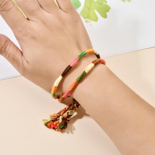 ZMZY Fashion Boho Colors Creative Thread Bracelet Lucky Handmade Chain Rope Couples Bracelet Woman Men Jewelry Making Wholesale