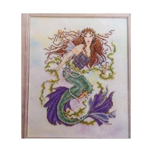 Gold Collection Lovely Counted Cross Stitch Kit Mermaid Fish Fairy Goddess Fairyland under the Sea JE