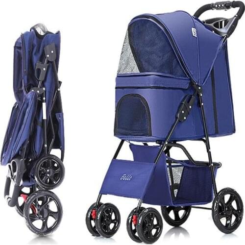 2016 Dog Bag Four Wheel Pet Stroller, For Cat, Dog , Foldable Carrier Strolling Cart, Strollers Gear For Sale Multiple Colors