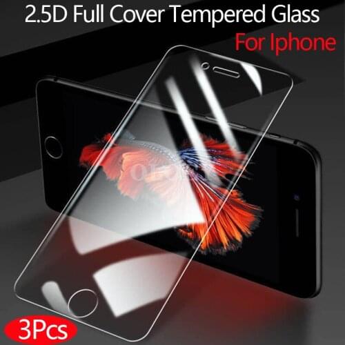 3Pcs Tempered Glass For Iphpne 8 8plus 7 7plus 6 6plus 6s 6splus 8 7 6 6s Plus Screen Protector Smartphones Accessories Film 9H