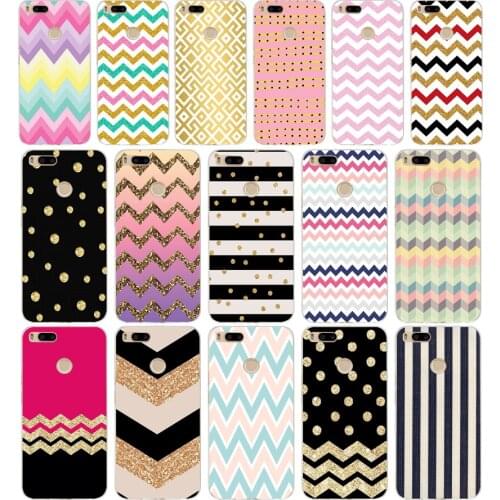 36AA gold pink black Glitter Wave point dot Unique gift Soft Silicone Tpu Cover phone Case for Xiaomi Redmi Mi A1 A2 8 lite