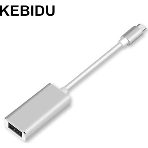 KEBIDU USB-C To DisplayPort Adapter USB 3.1 Type C To DP Adapter Converter Support 4K UHD 1080P For Macbook Pro For Lenovo