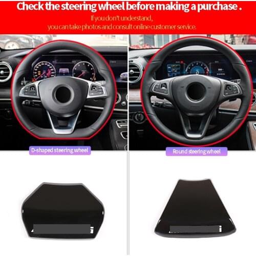 Black For AMG Logo Mercedes Benz W205 W203 W210 w212 GLC GLA E300L C/E class Sports Steering Wheel Emblem paste Car Accessories
