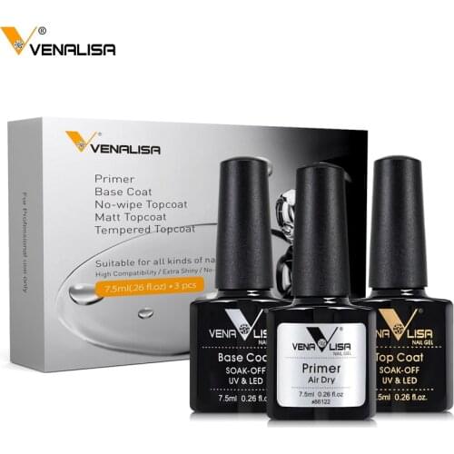 Venalisa Nail Art Acrylic 7.5 ML UV/LED No Sticky Topcoat No Wipe Topcoat Gel Polish Non cleansing top coat without sticky layer