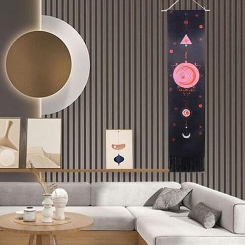 Moon Phase Tapestry Modern Wall Hanging Art Tassel Tapestry Home Decor for Home Bedroom GQ